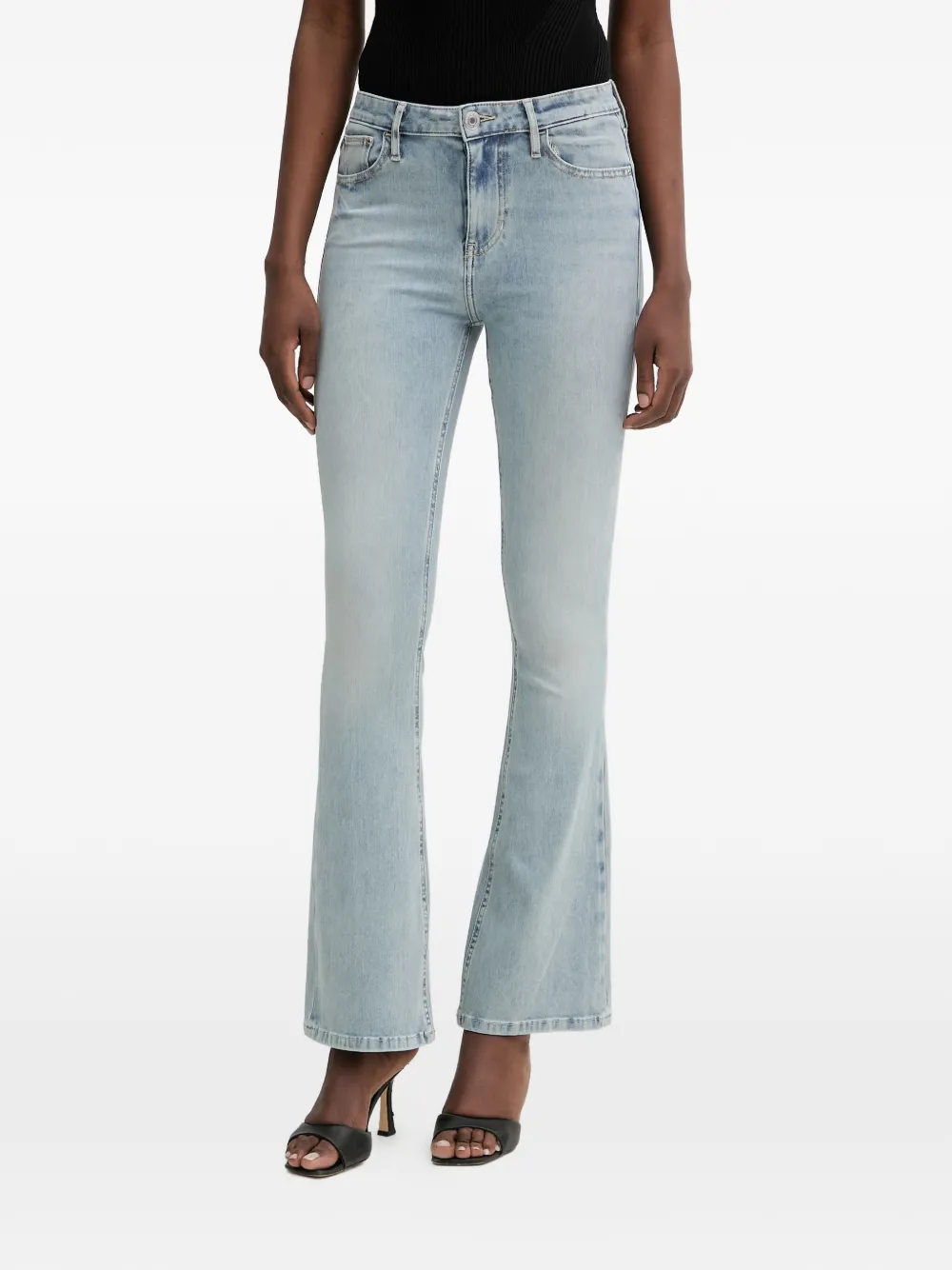GUESS USA Jeans svasati con effetto schiarito - Blu