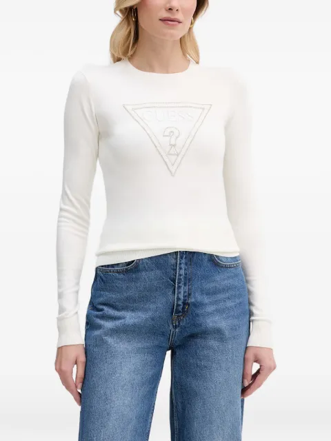 GUESS USA — logo-embellished long-sleeve sweater