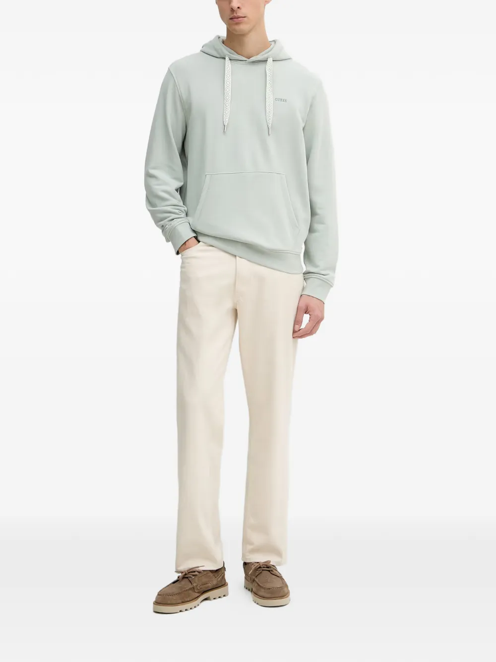 GUESS USA Hoodie met geborduurd logo Groen