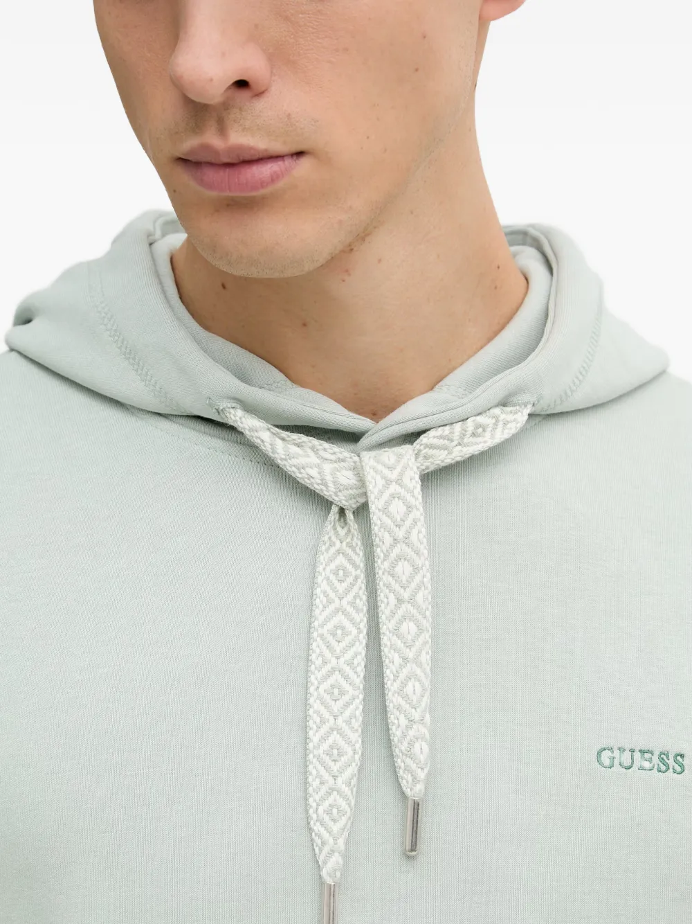 GUESS USA Hoodie met geborduurd logo Groen