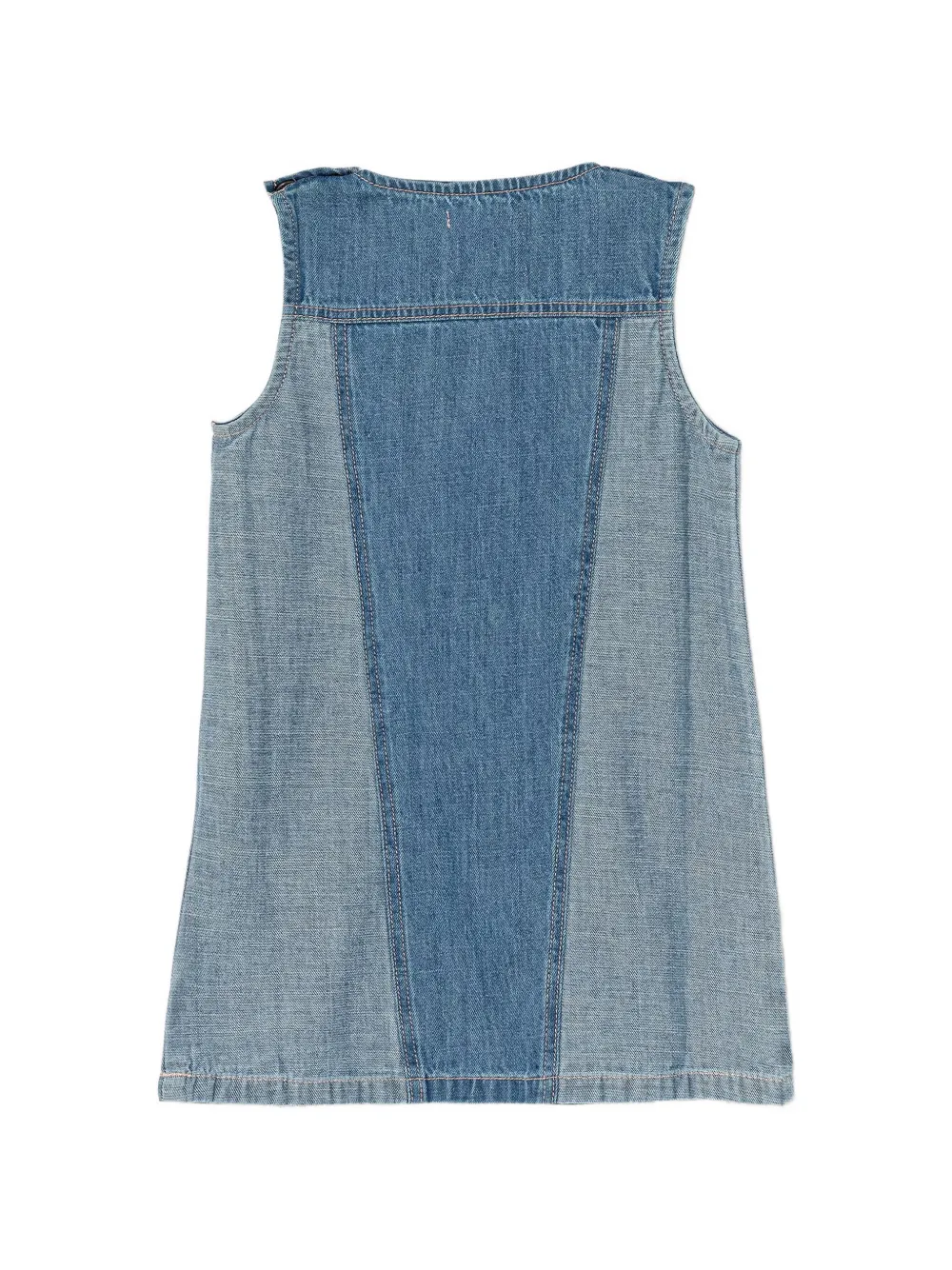 guess kids panelled sleeveless mini dress Blauw