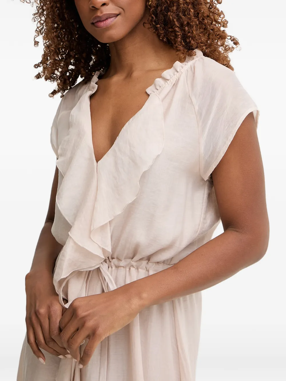 GUESS USA ruffled long dress - Neutrals