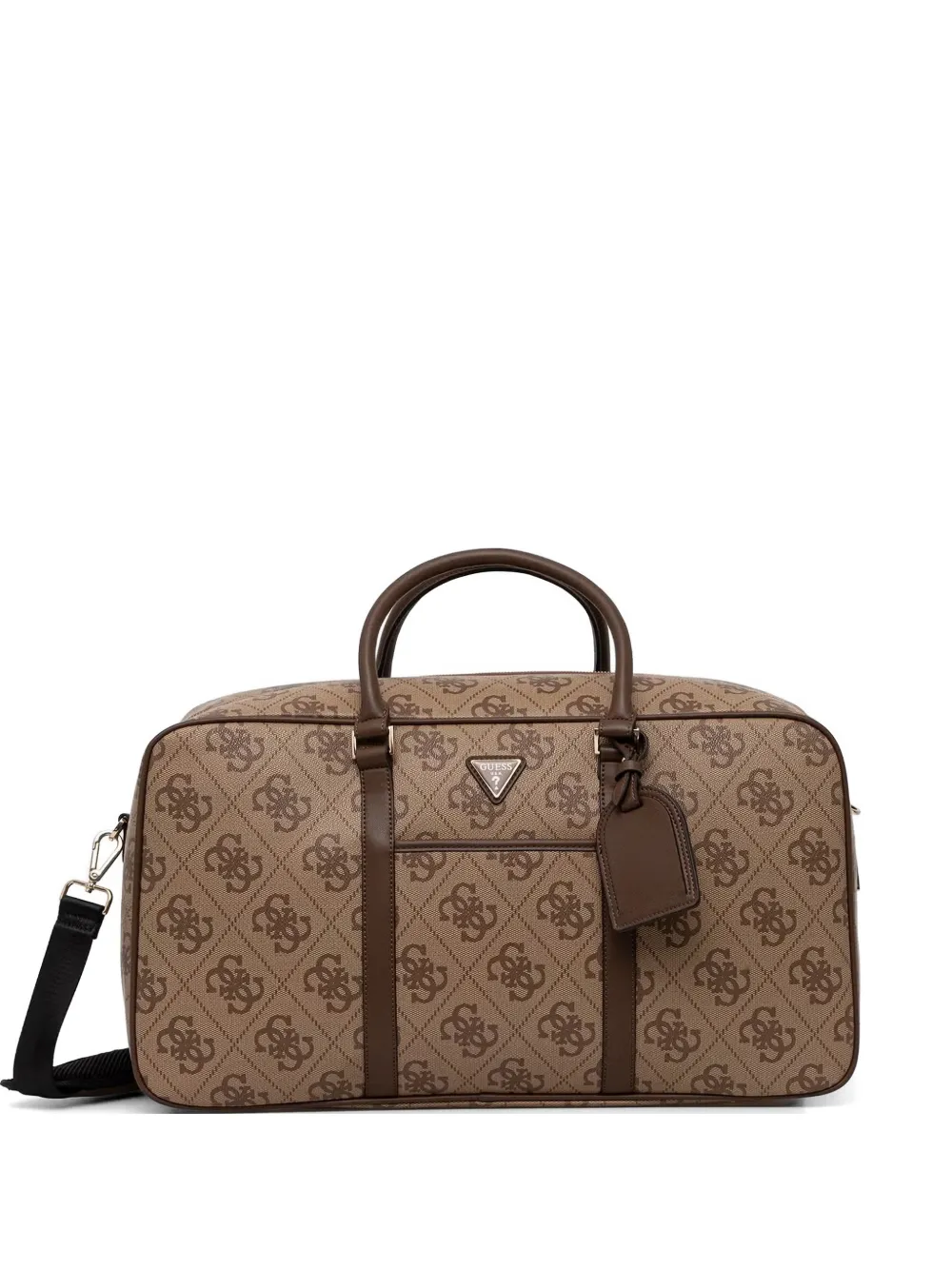 GUESS USA Berta monogram-print logo-plaque luggge bag - Brown