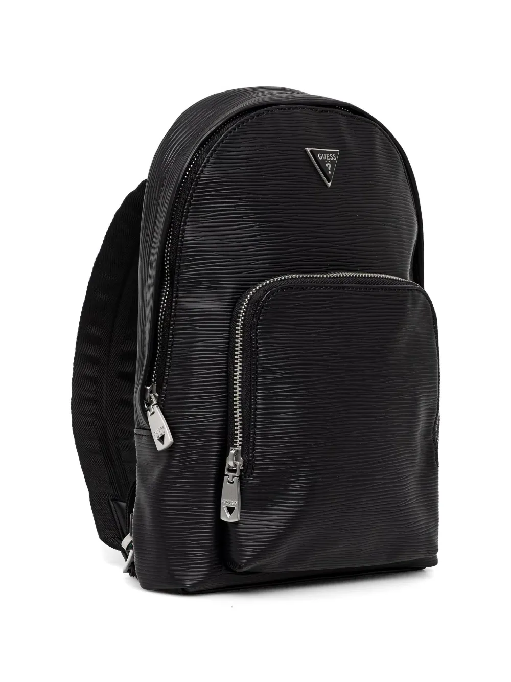 GUESS USA Milano rugzak met logoplakkaat en textuur Zwart
