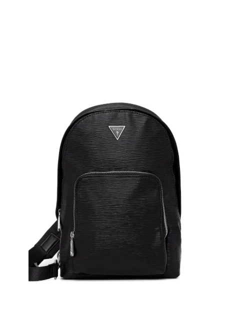 GUESS USA Milano logo-plaque textured backpack