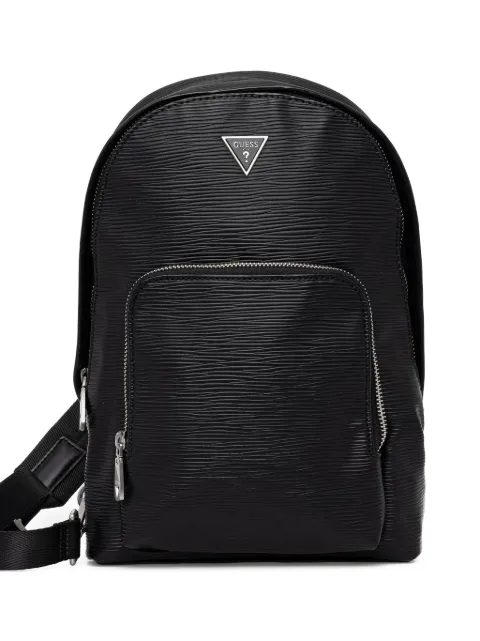 GUESS USA Milano logo-plaque textured backpack