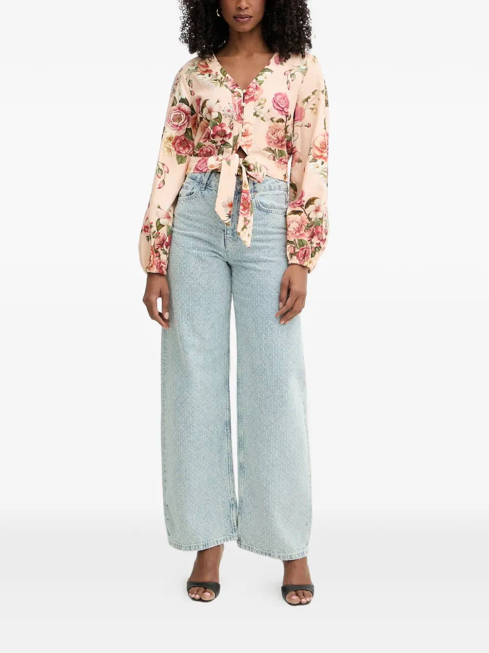 GUESS USA Rok met bloemenprint Roze