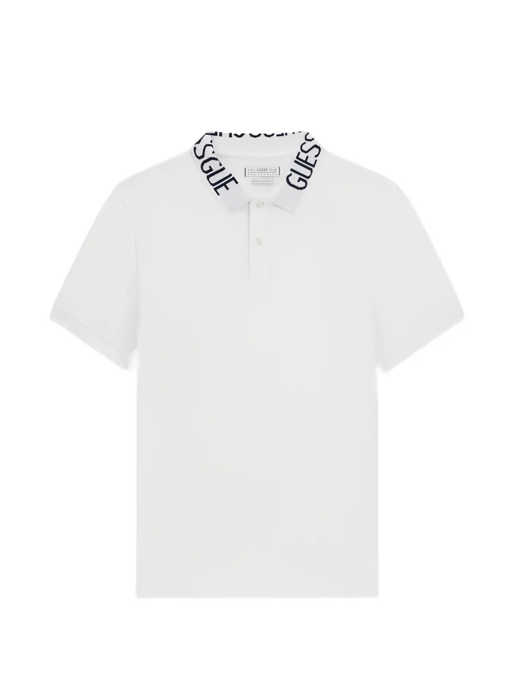 GUESS USA Poloshirt met logo-kraag Wit
