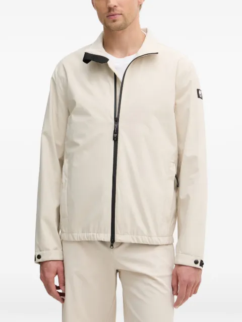 GUESS USA logo-patch zip-up windbreaker