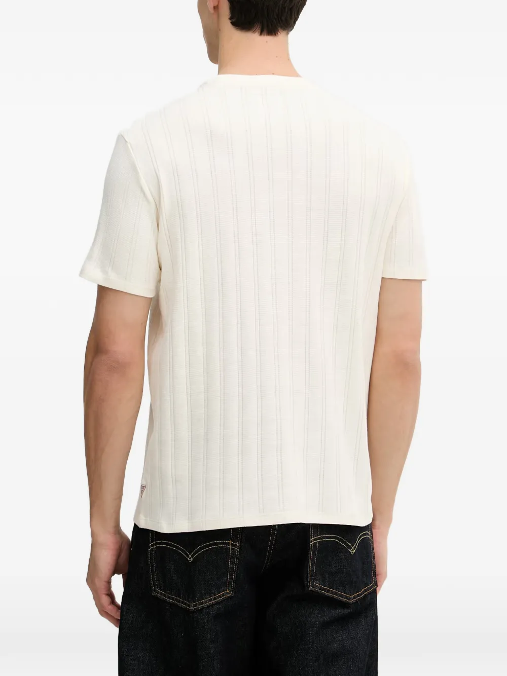 GUESS USA Ribgebreid T-shirt Beige
