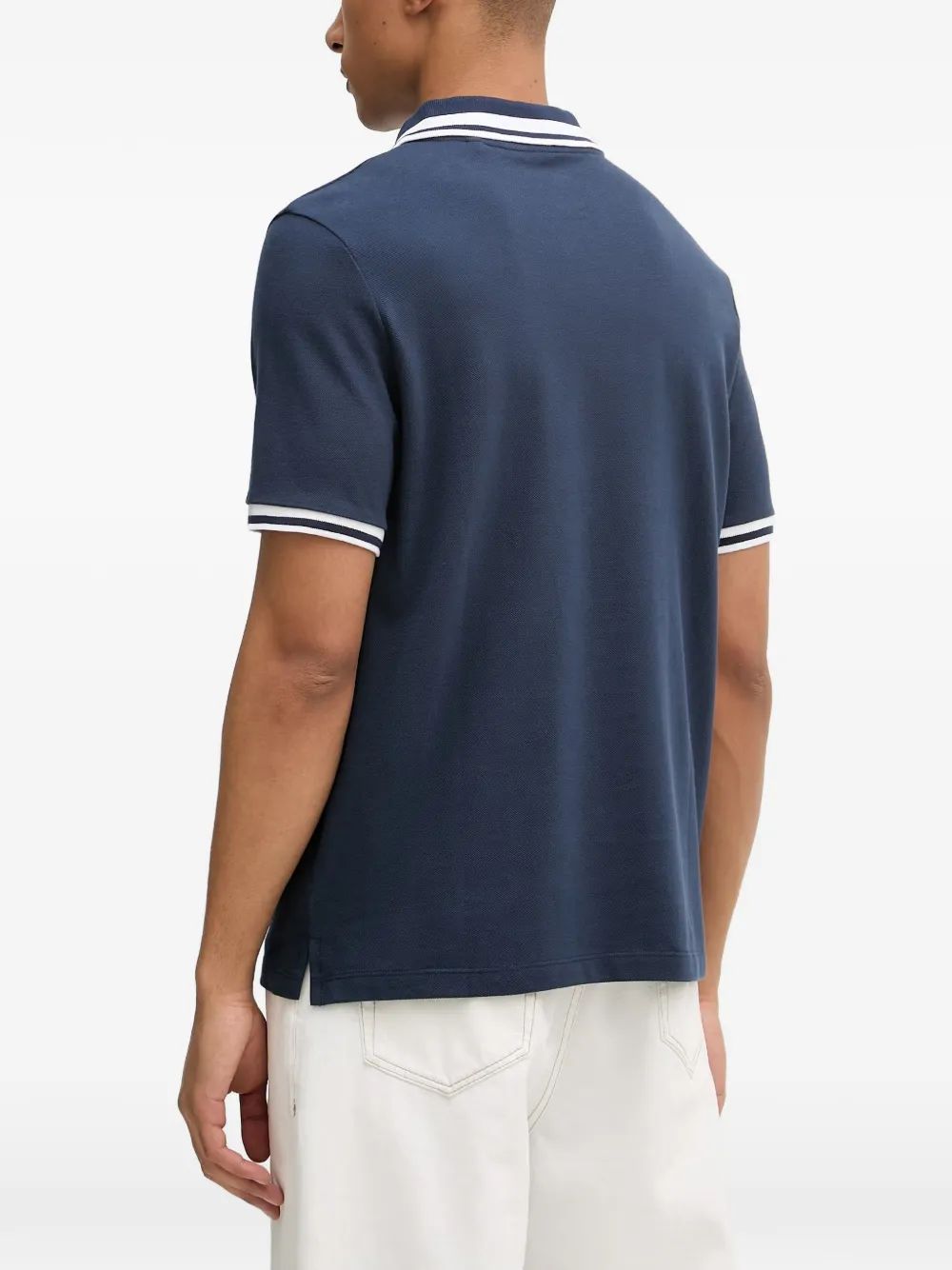 GUESS USA Poloshirt met gestreept detail Blauw