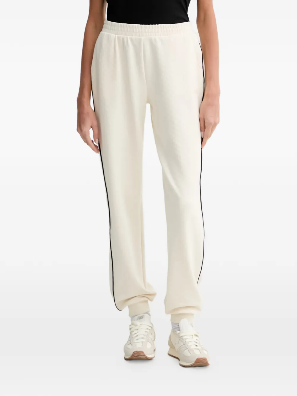 GUESS USA logo-embroidered side-stripe track pants - Toni neutri
