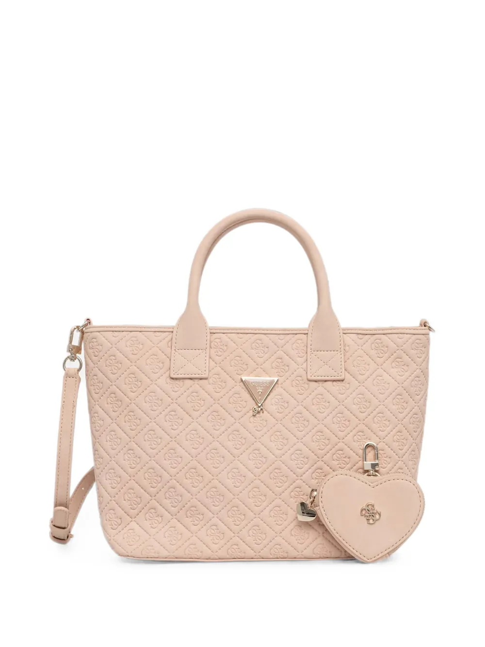 guess kids logo-quilted tote bag - Rosa