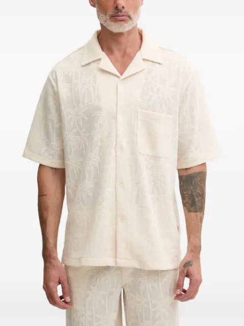 GUESS USA palm tree jacquard shirt