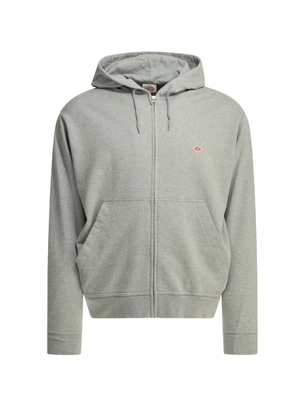 Danton logo-patch zip-up hoodie - Grigio