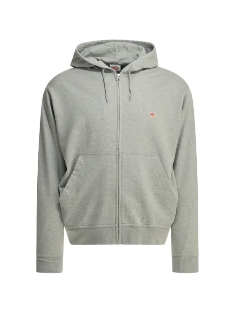 Danton logo-patch zip-up hoodie