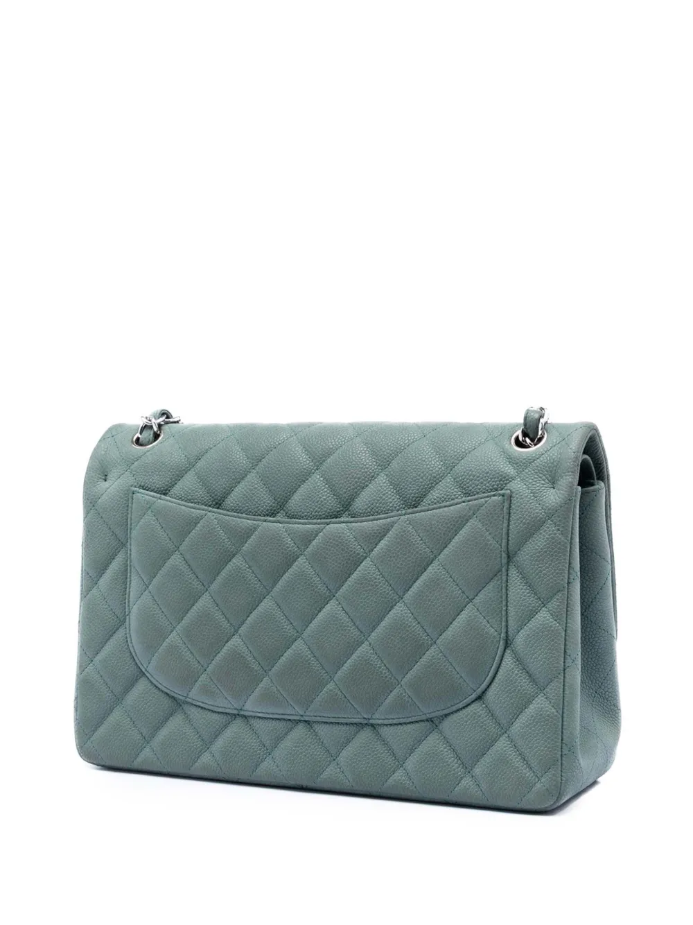  Chanel Pre-owned Bolso De Hombro Classic Double Flap Oversize De Piel Caviar Tornasolada 2012-2013 - Azul 