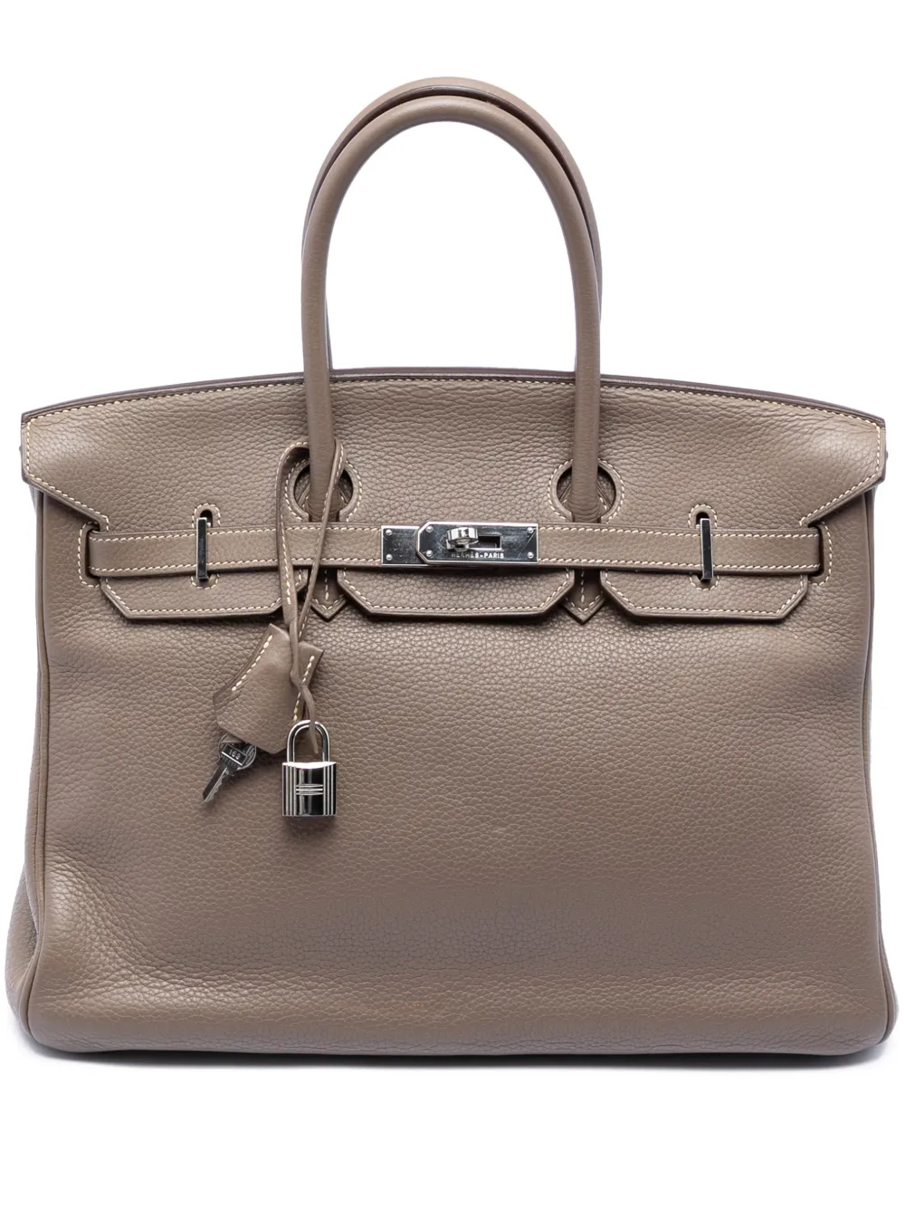 Hermès Pre-Owned 2008 Togo Birkin Retourne 35 handbag - Marrone