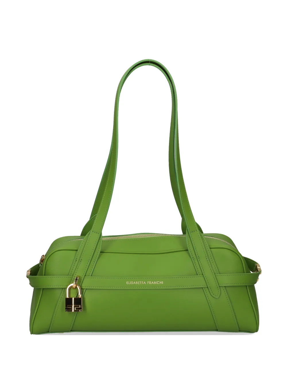 Elisabetta Franchi padlock-detail leather small shoulder bag - Verde