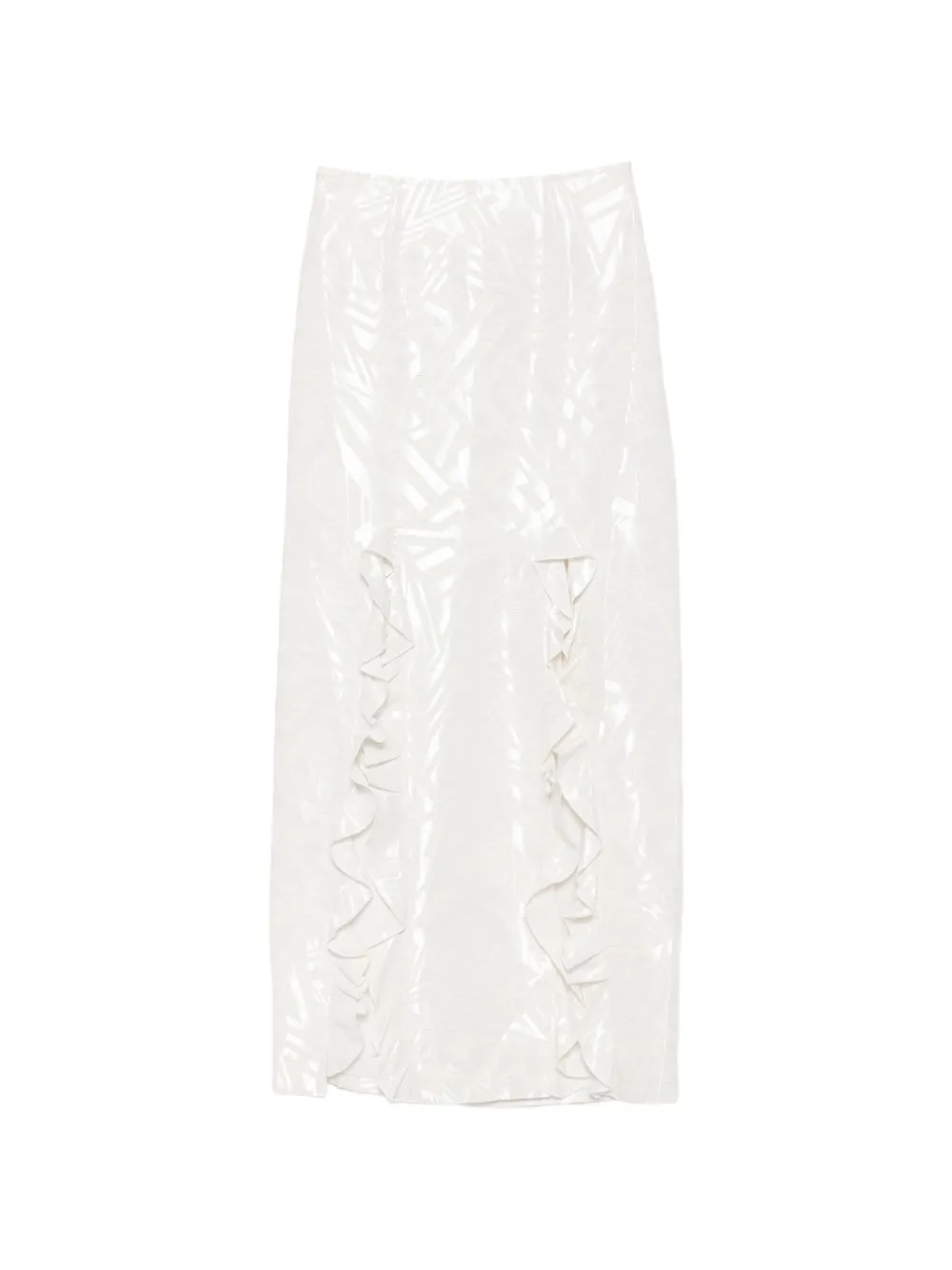 Leen Mougrhabi Zara ruffled slit maxi skirt - Weiß