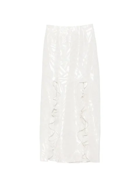 Leen Mougrhabi falda larga Zara con volantes