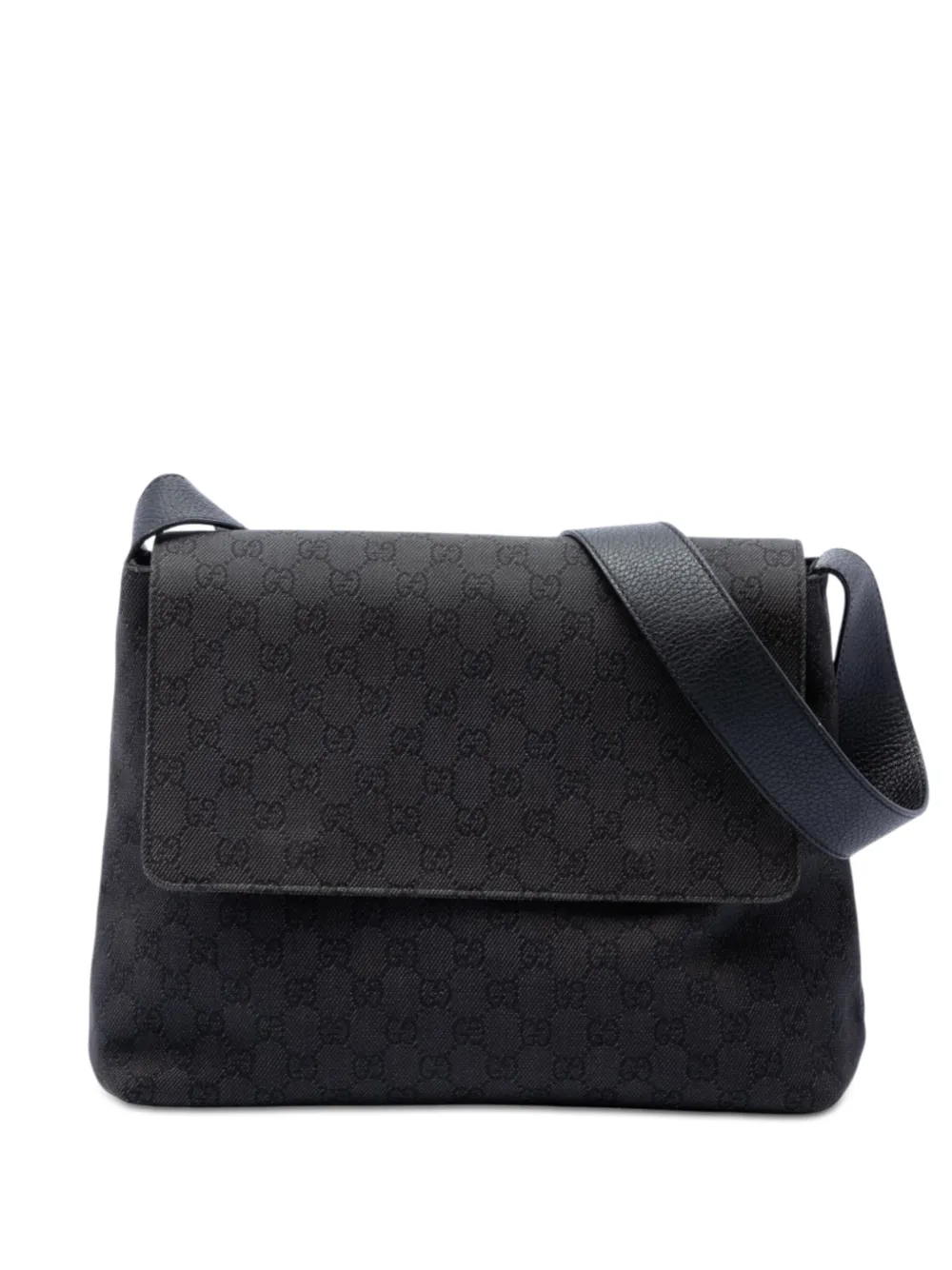 Gucci Pre-Owned 2016-2026 GG Denim Messenger Bag crossbody bag - Nero