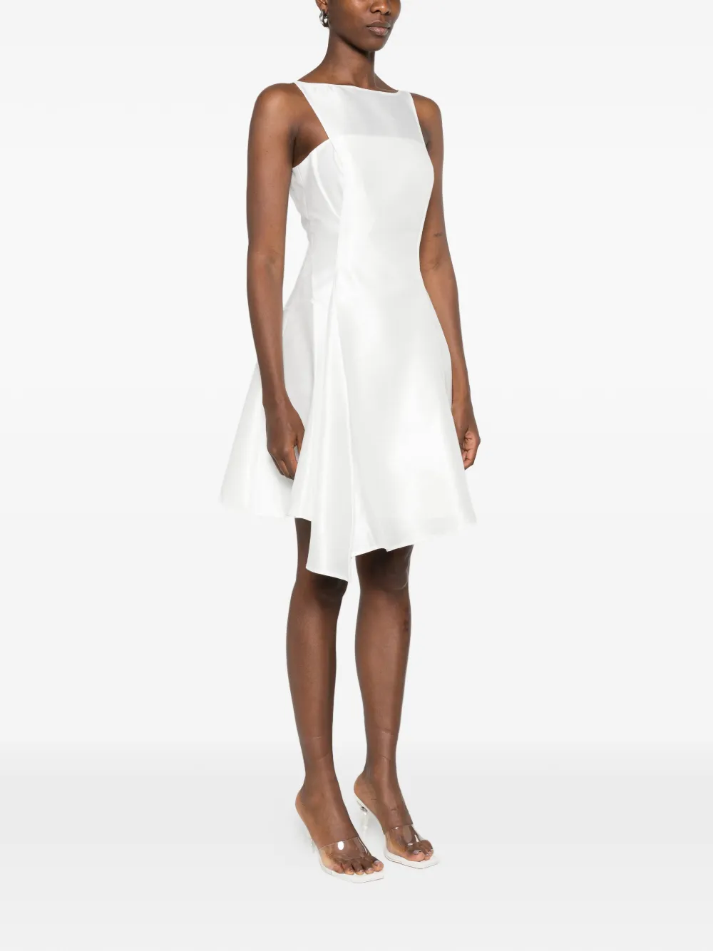 Leen Moughrabi Yasmin asymmetrische mini-jurk Wit