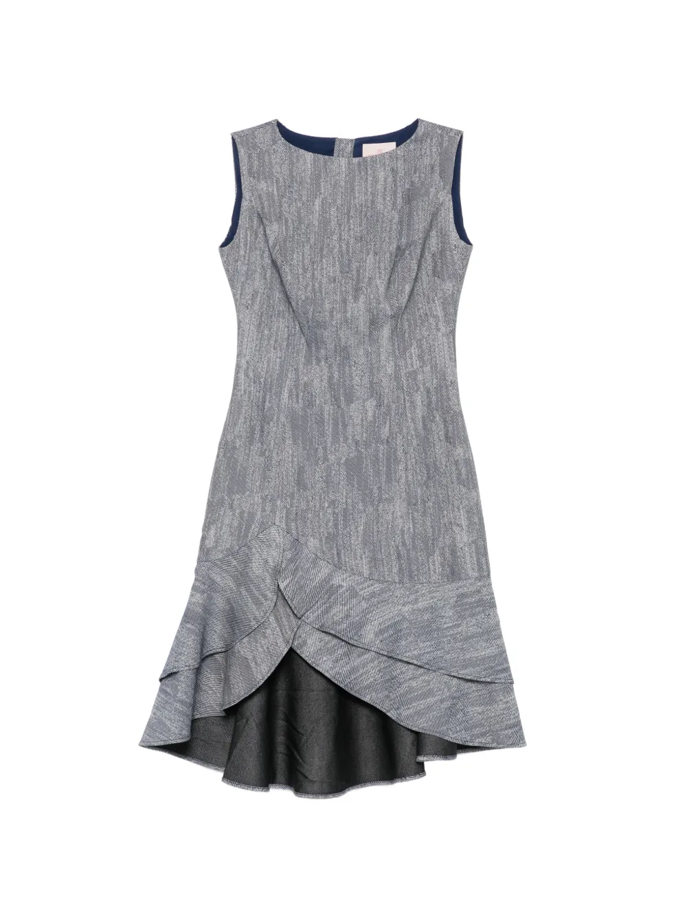 Leen Mougrhabi Sienna asymmetric boat-neck midi dress - Blu