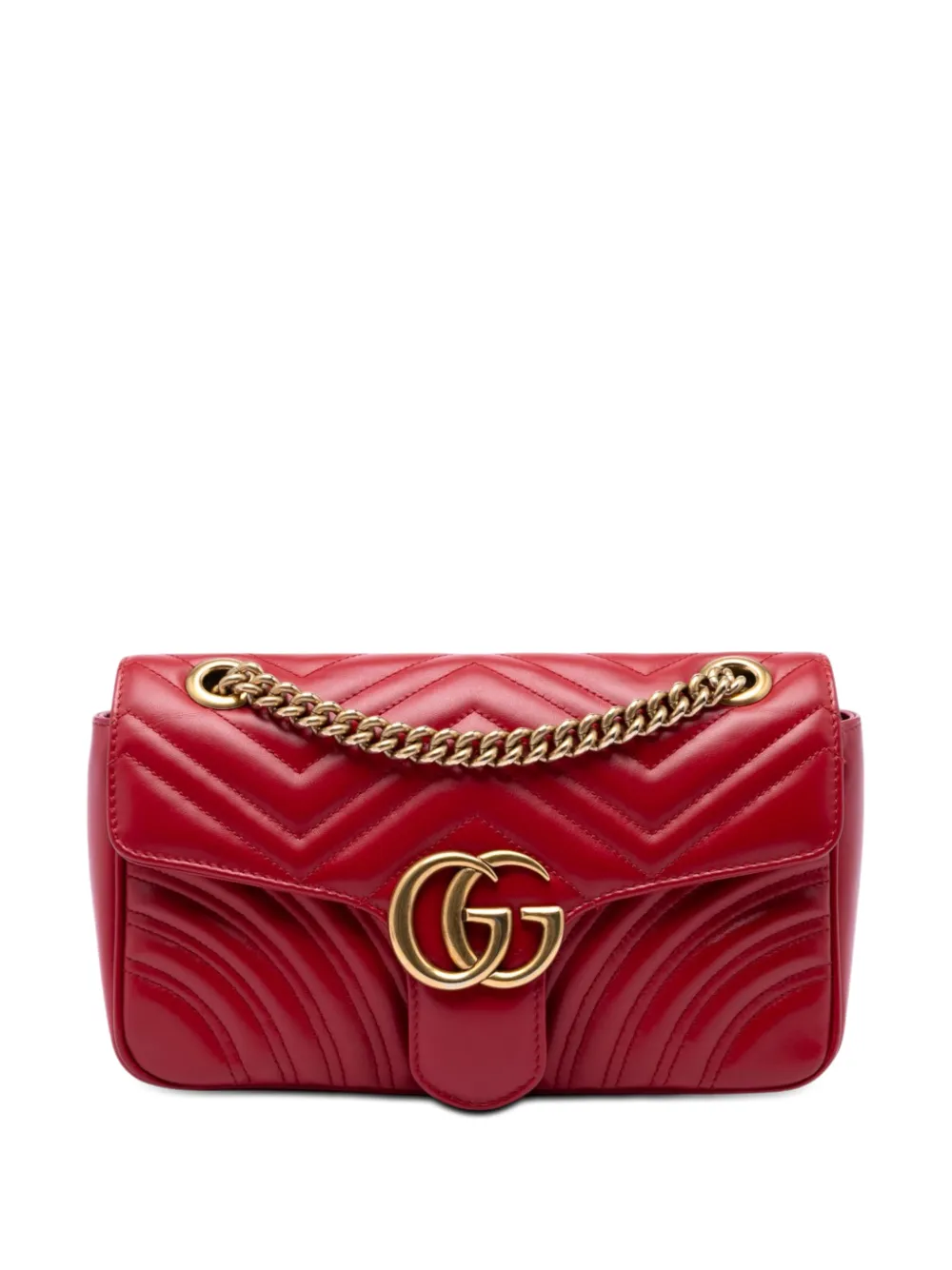 Gucci Pre-Owned 2016-2026 Medium GG Marmont Matelasse Leather shoulder bag - Rot