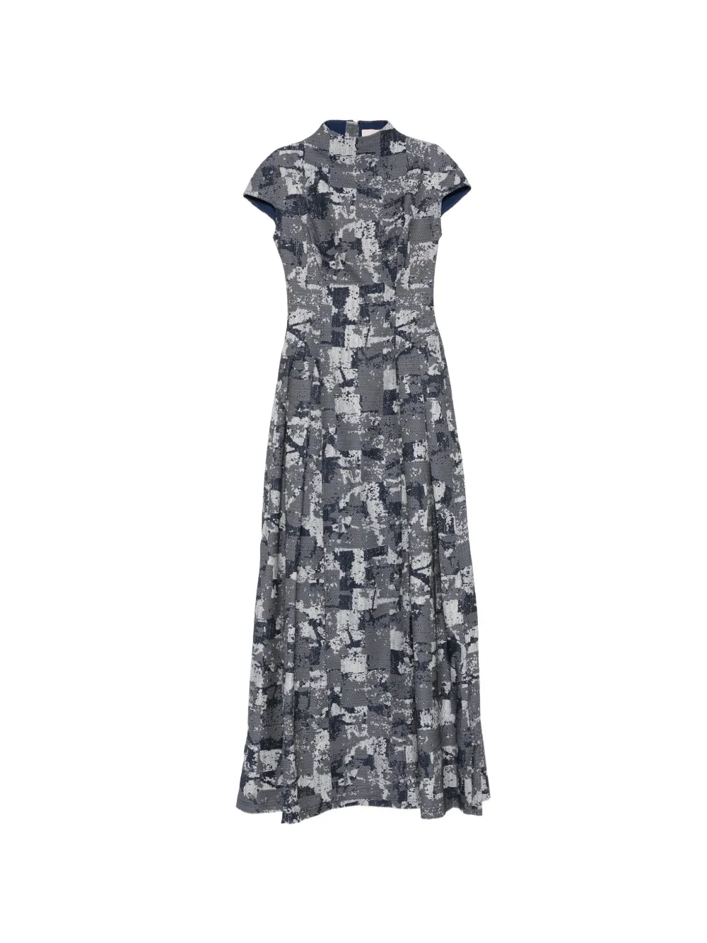 Leen Moughrabi Rania abstract-print cap-sleeve maxi dress