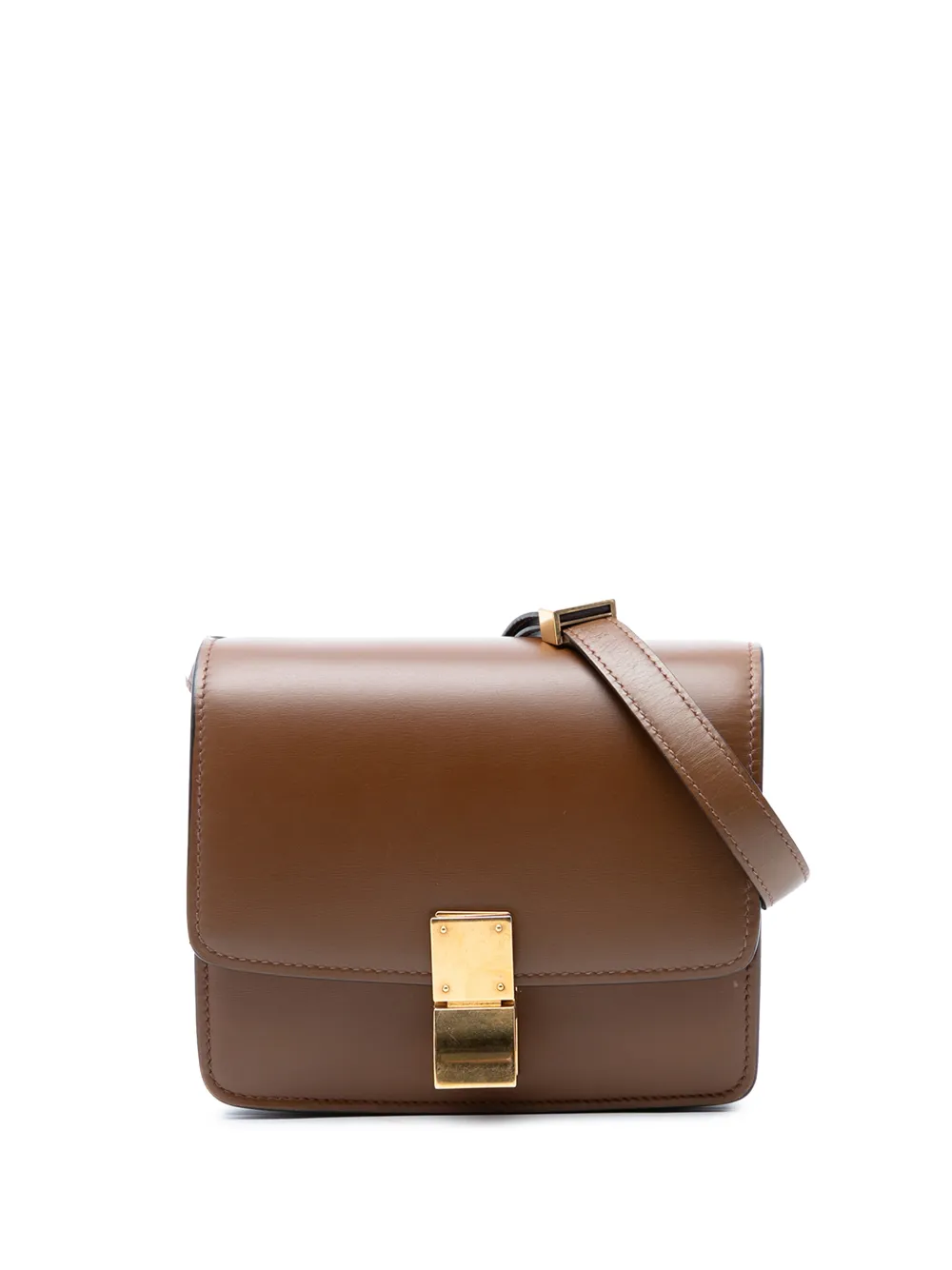 Celine Pre-Owned 2017 Small Calfskin Classic Box crossbody bag - Marrone