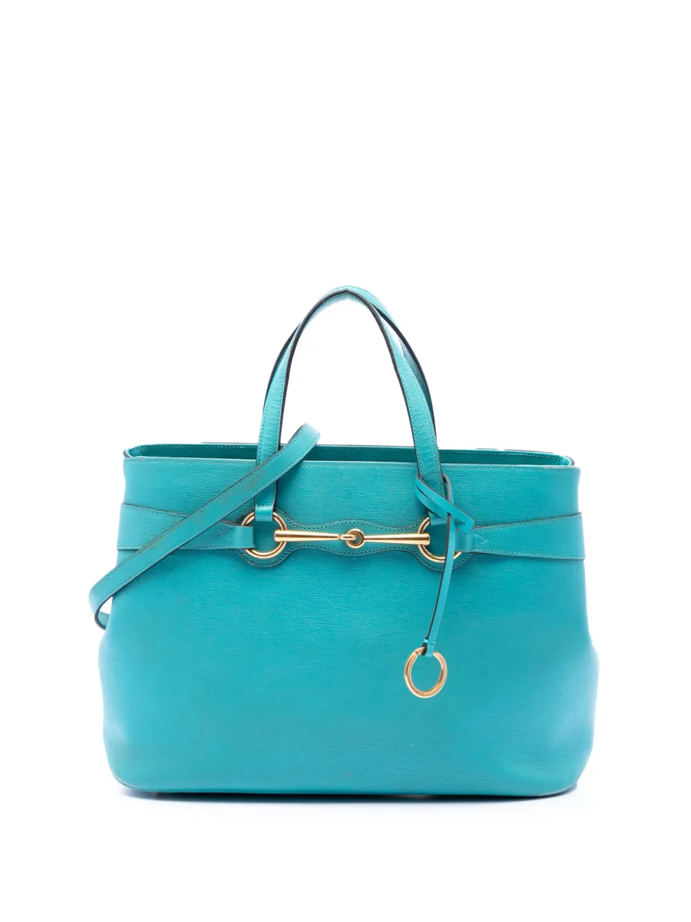 Gucci Pre-Owned 2016-2026 Leather Bright Bit satchel - Blu