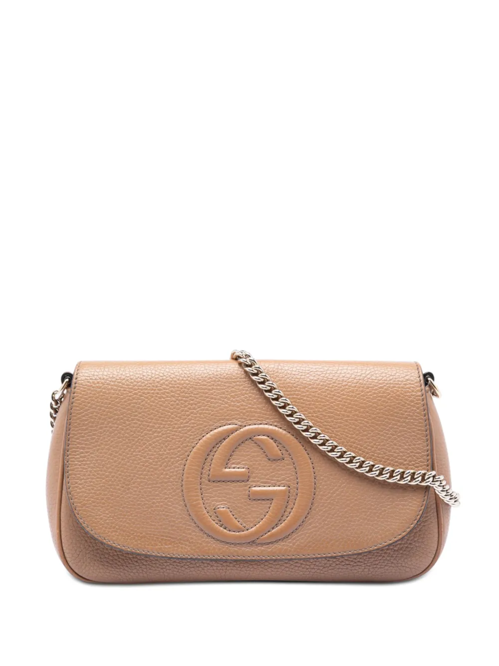 Gucci Pre-Owned 2016-2026 Medium Calfskin Soho Chain Flap crossbody bag - Braun