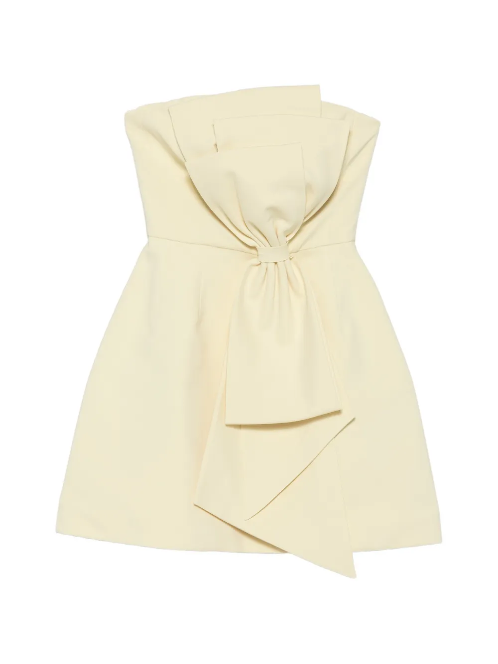 Leen Mougrhabi Soeur bow-detail strapless mini dress - Giallo