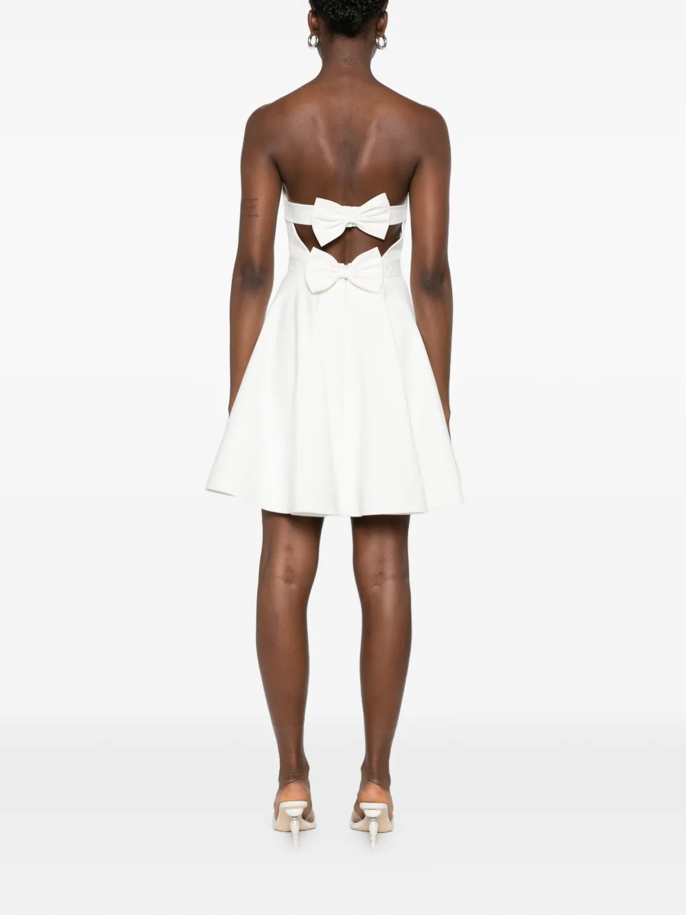 Leen Moughrabi Midi-jurk met strik Wit