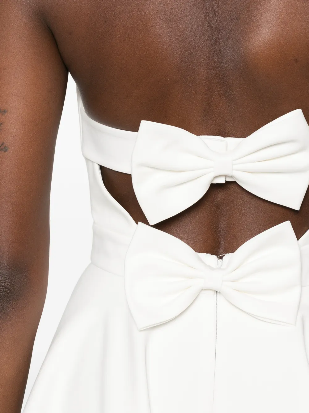 Leen Moughrabi Midi-jurk met strik Wit