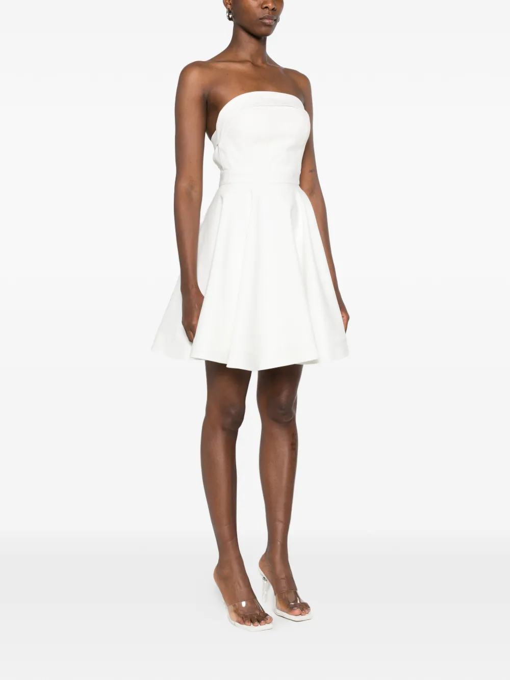 Leen Moughrabi Midi-jurk met strik Wit