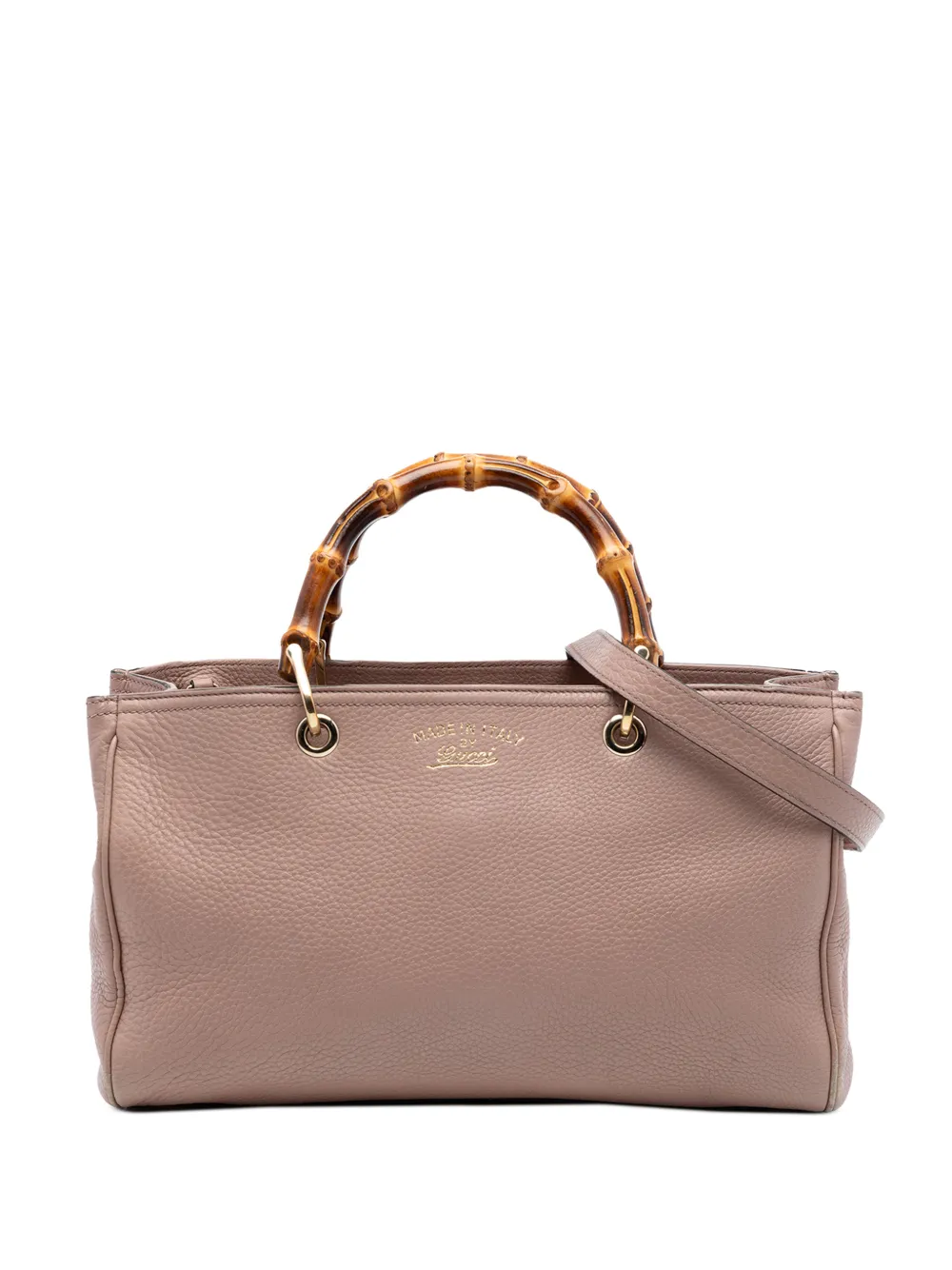 Gucci Pre-Owned 2016-2026 Medium Calfskin Bamboo Shopper satchel - Rosa