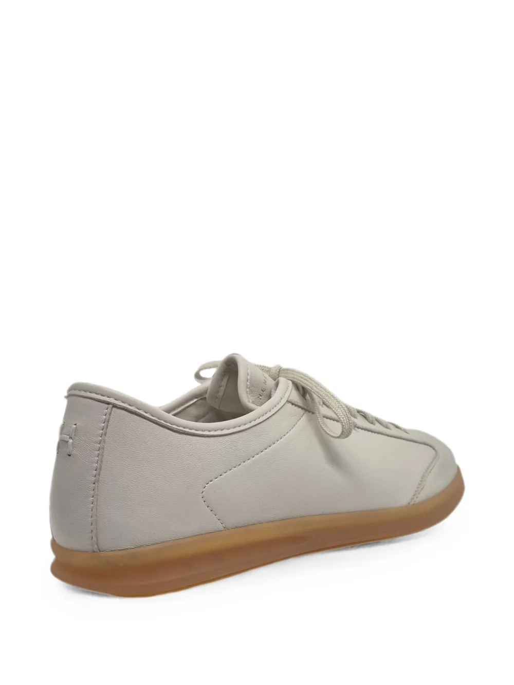 Henderson Baracco leather lace-up sneakers Beige