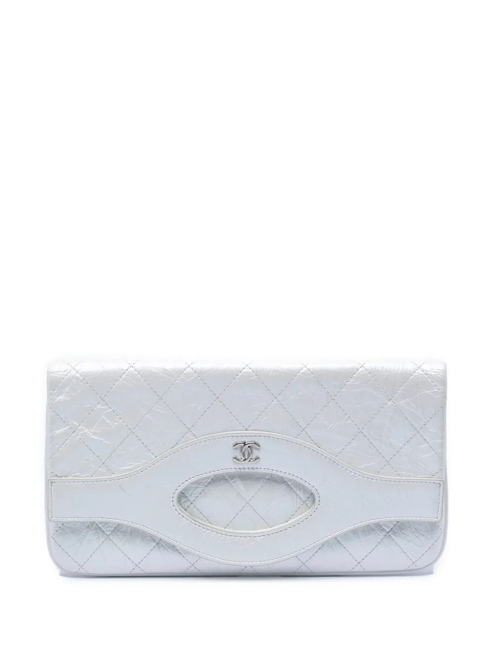 CHANEL Pre-Owned 2019 Iridescent Aged Calfskin 31 clutch bag - Bianco