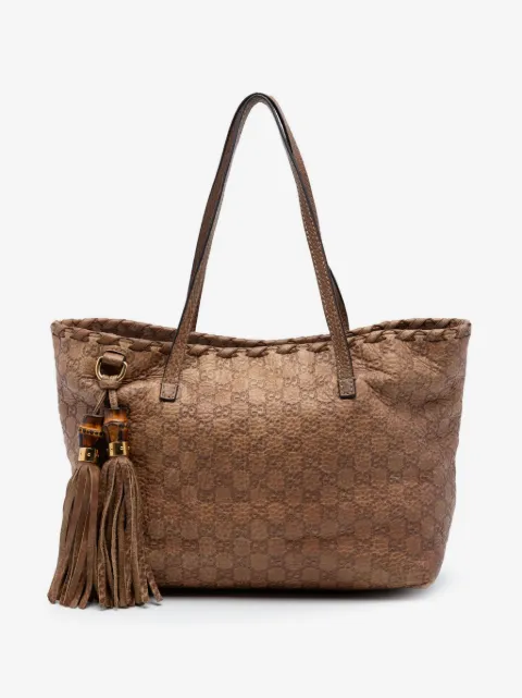 Gucci Pre-Owned 2016-2026 Medium Guccissima Bamboo Tassel tote bag