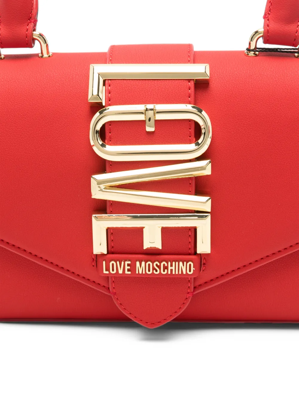 Love Moschino logo-plaque tote bag Rood