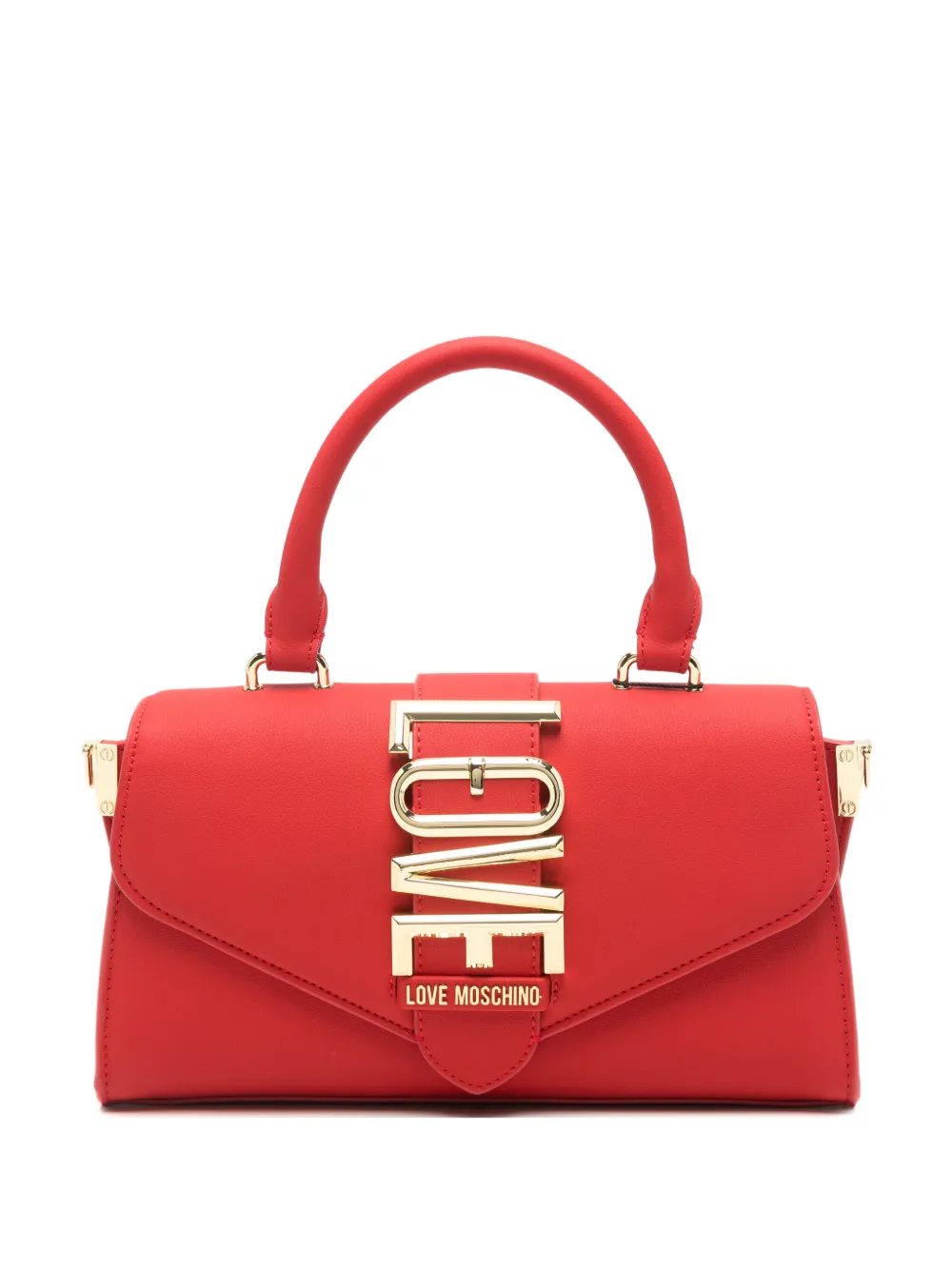 Love Moschino logo-plaque tote bag Rood