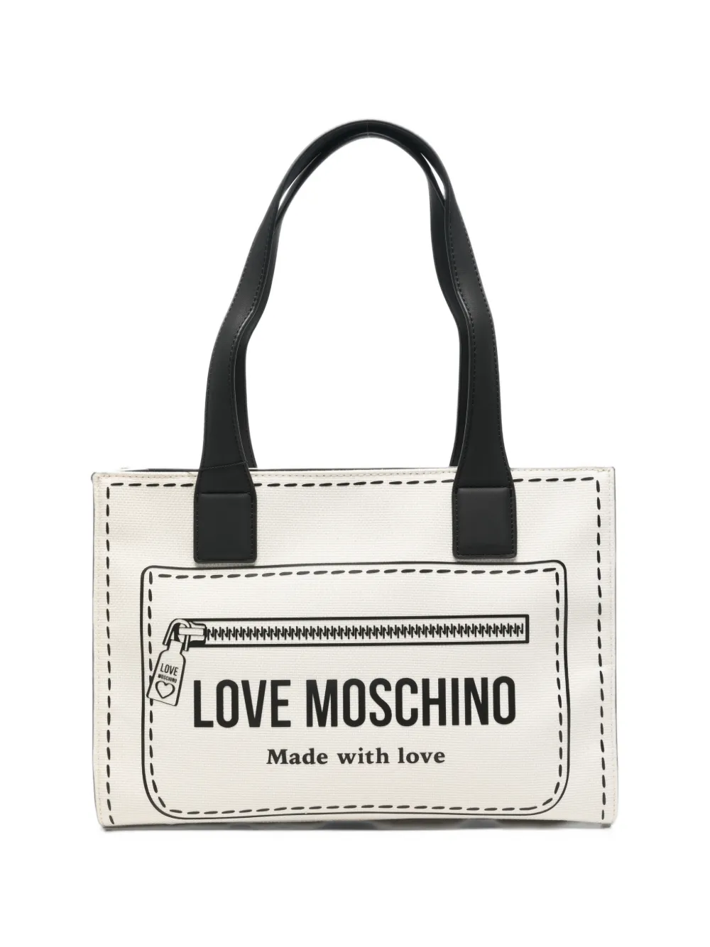 Love Moschino logo-print tote bag - Bianco