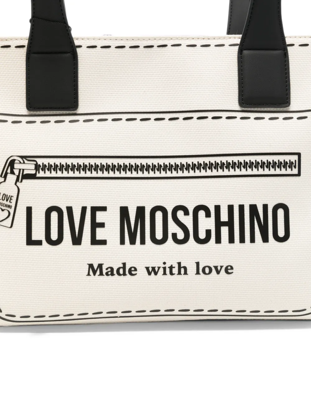Love Moschino logo-print tote bag Wit