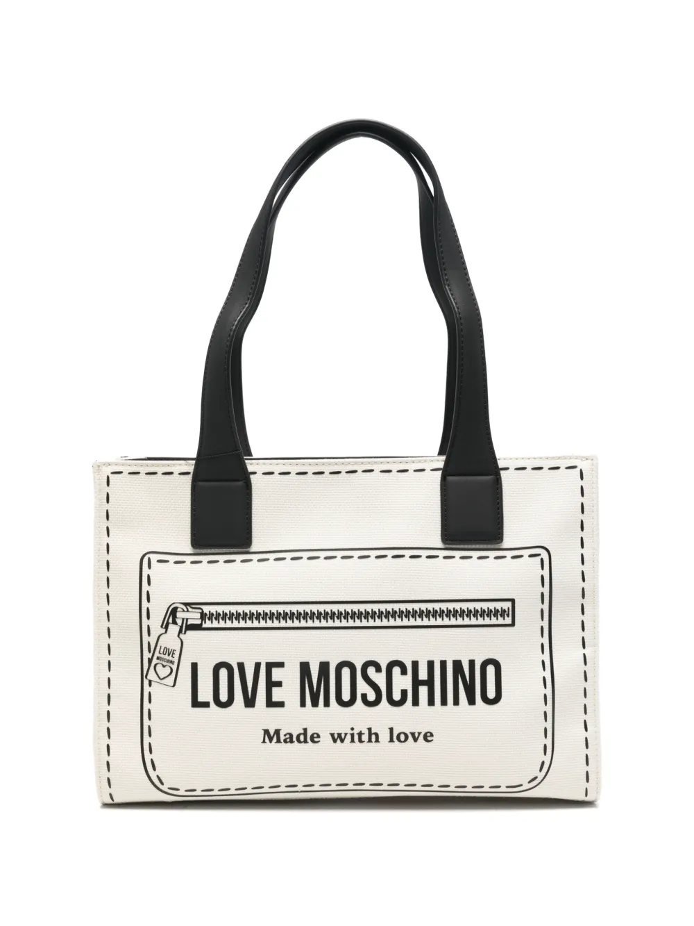 Love Moschino logo-print tote bag Wit