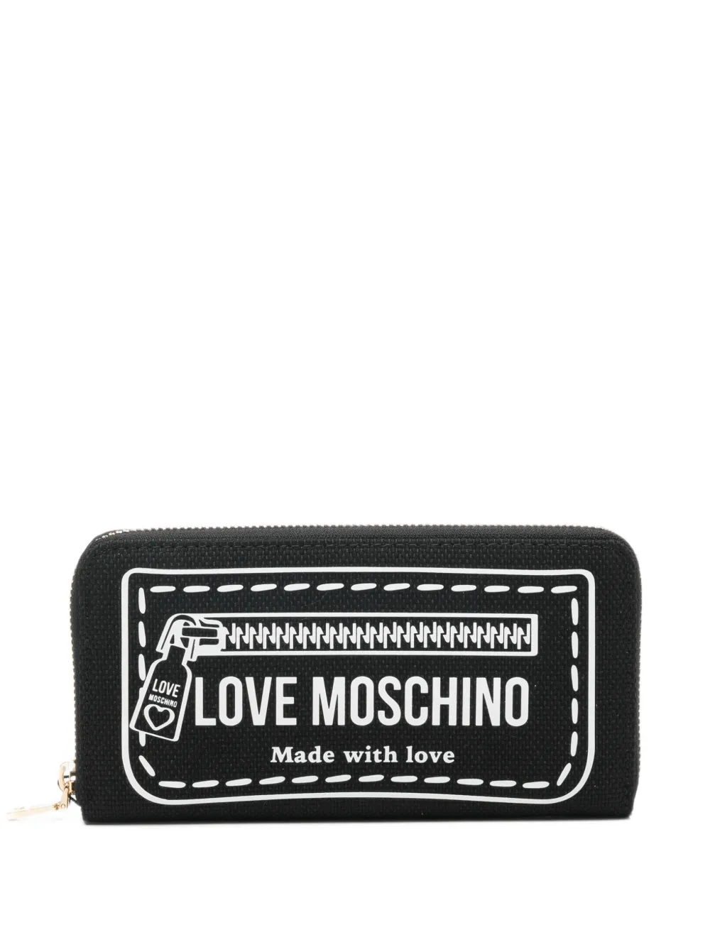 Love Moschino logo-print zip-around wallet - Nero