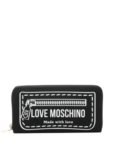 Love Moschino logo-print zip-around wallet