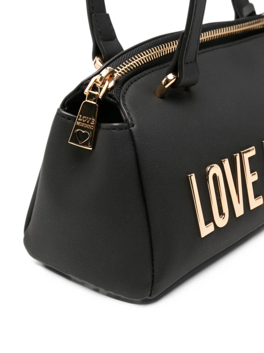 Love Moschino logo-lettering shoulder bag Zwart