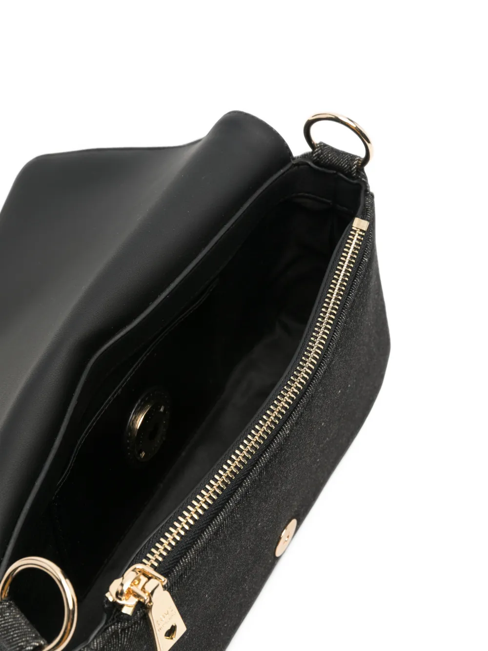 Love Moschino logo-print shoulder bag Zwart